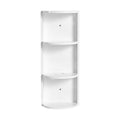 Glossy White 12' Bathroom Wall-Mounted Storage Rack with Float Mounting Design, Durable Plywood