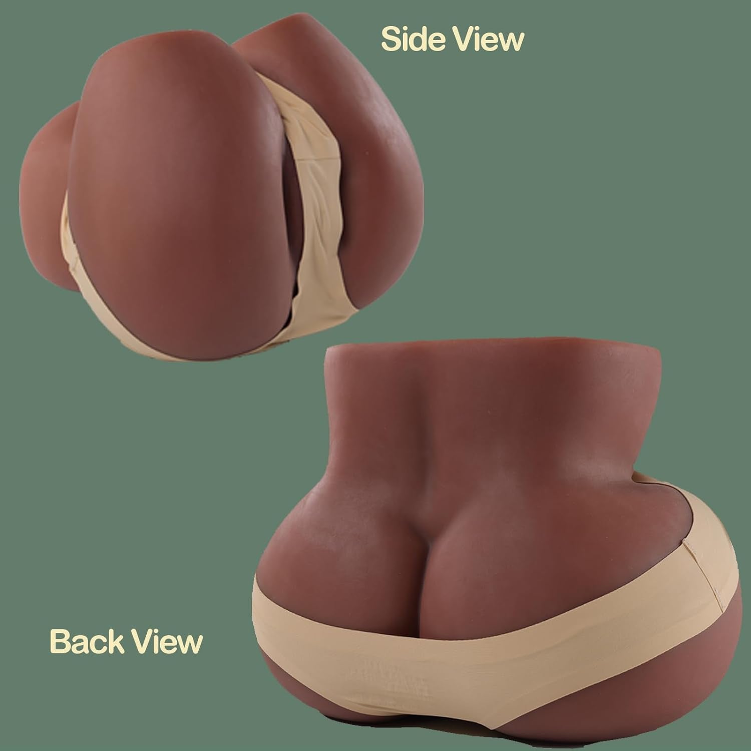 MidnightCurves Black Sex Doll Torso Dual Channel 10LB
