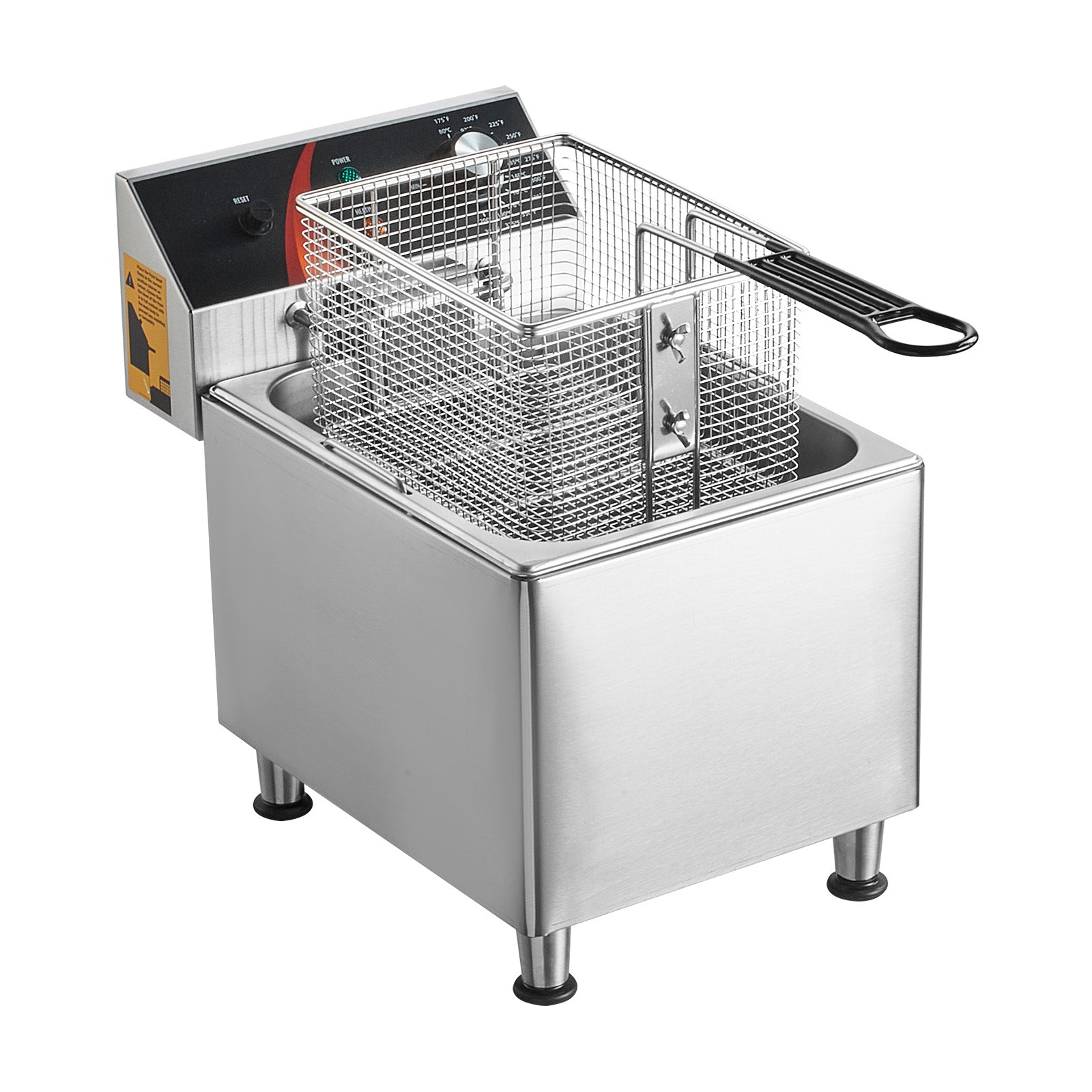 Commercial Electric Deep Fryer – 1750W, 9.5Qt Oil Tank, 12Qt Capacity