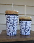 Cowboy Hat & Stars Coffee Sleeve | Reusable Neoprene Iced Coffee Cup Cover (16–24oz)