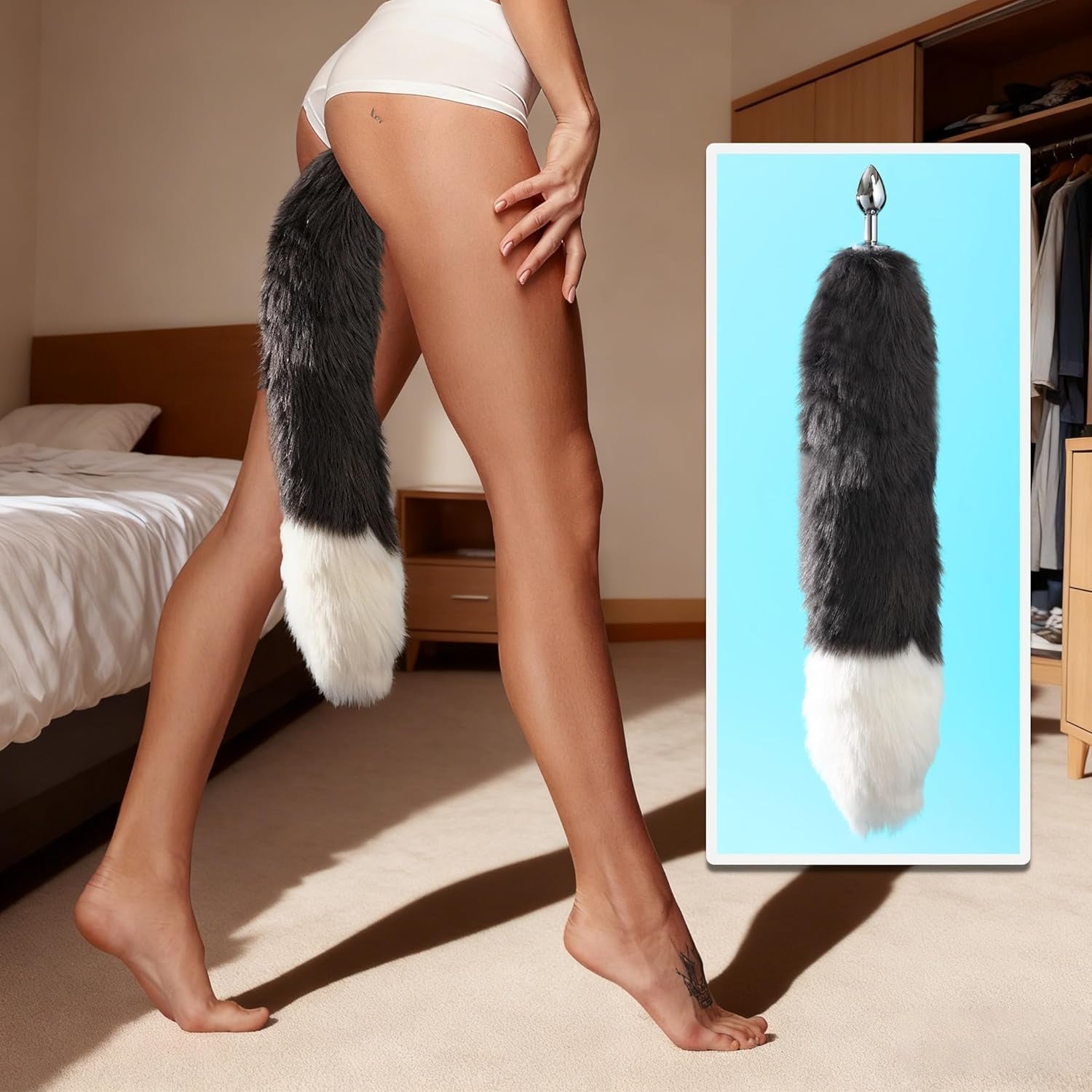 FoxyLuxe Fox Tail Butt Plug with Detachable Tail