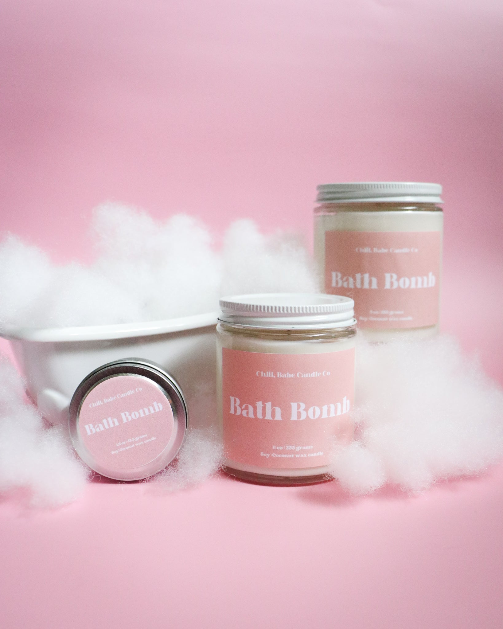 Bath Bomb Candle | Citrus + Jasmine + Patchouli