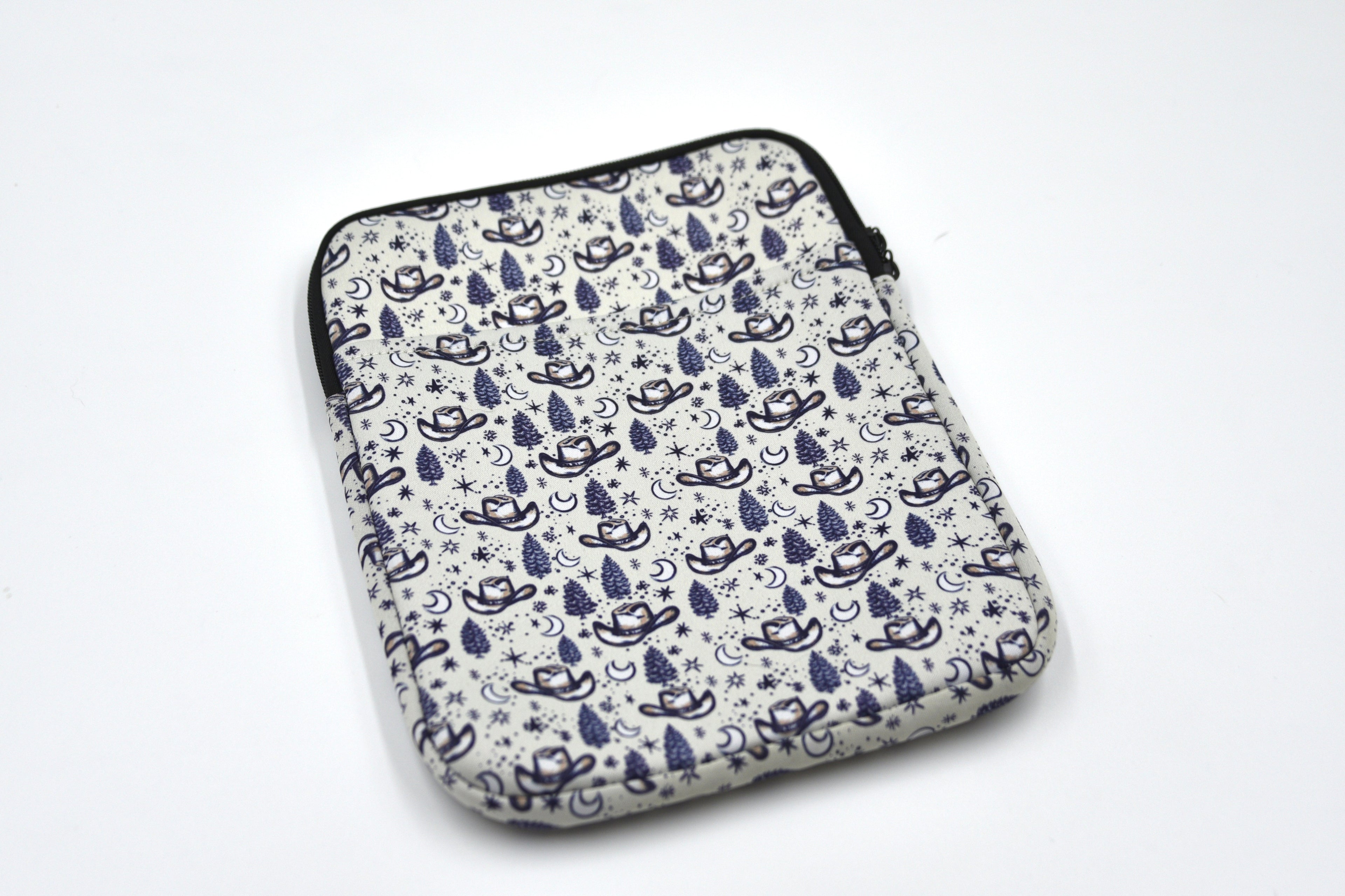 Midnight Cowboy Print Book & Tablet Sleeve – Western Cowgirl Starry Night Design