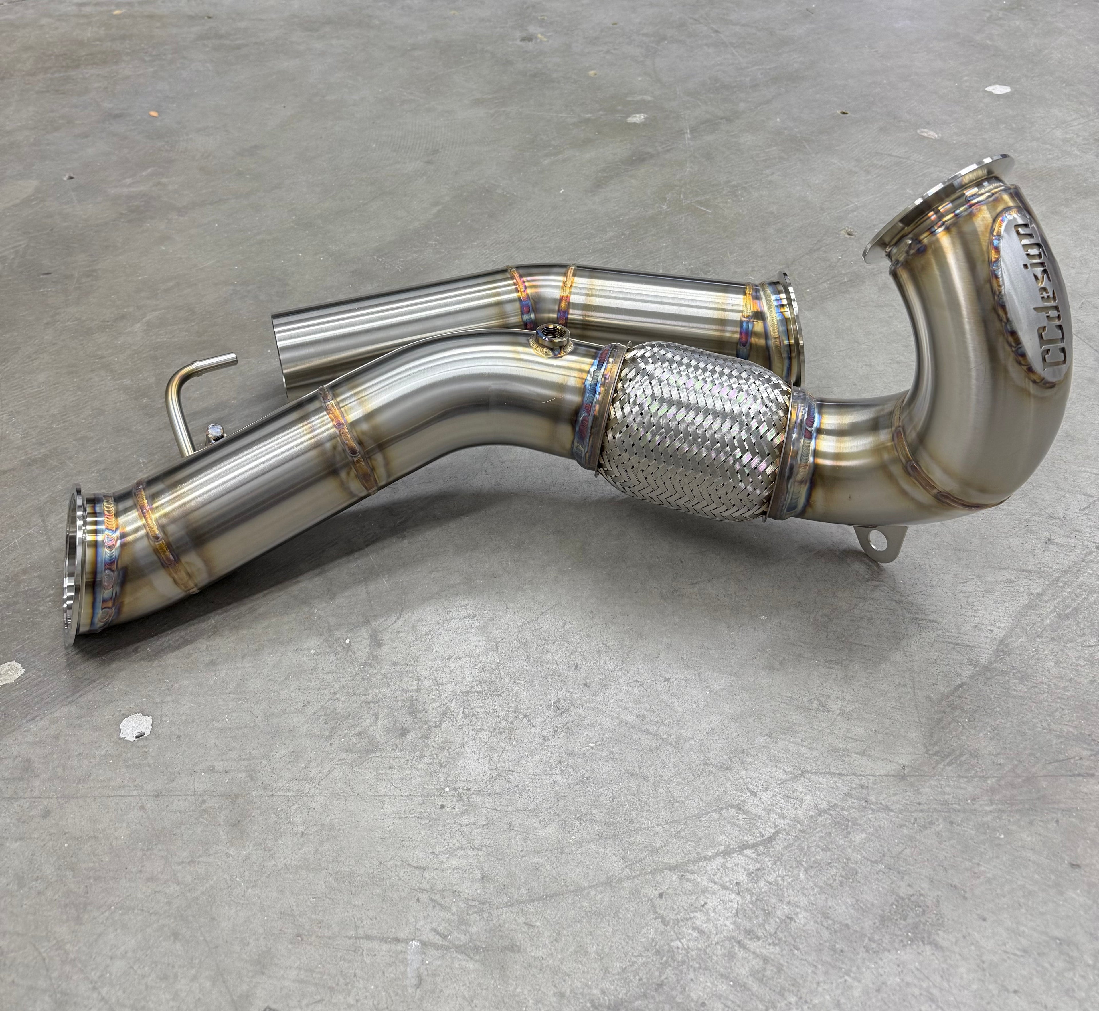 CCdesign Full 3.5" Downpipe MK7/7.5 VW GTI/Jetta 2.0T & 8V/8S Audi A3 FWD