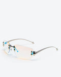 GRACE - Champagne Tint Lenses, Chrome Frame
