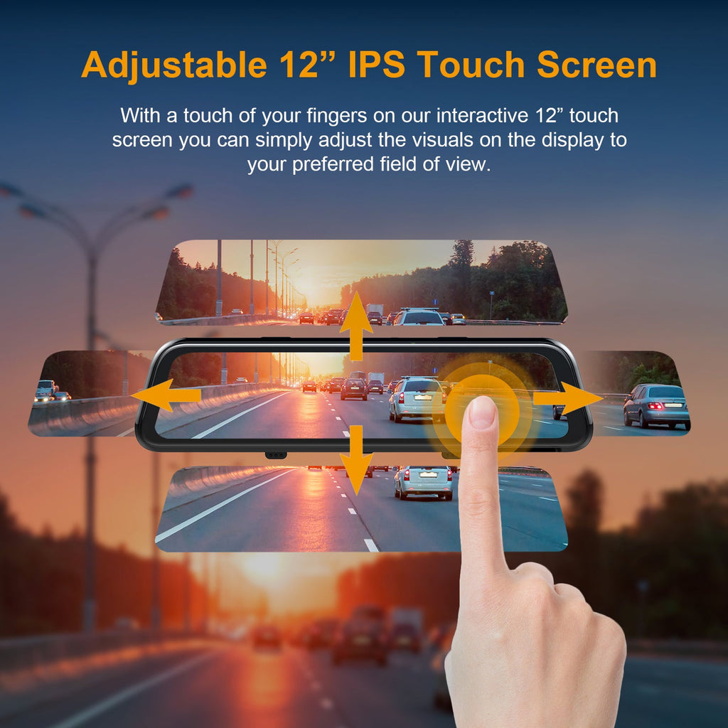 Rexing M2 Smart BSD ADAS Dual Mirror Dash Cam 1080p (Front+Rear) with GPS