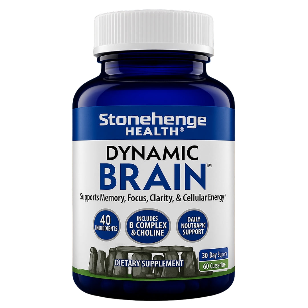 Stonehenge Health Dynamic Brain Supplement – Memory, Focus Mental Clarity | 60 Capsules