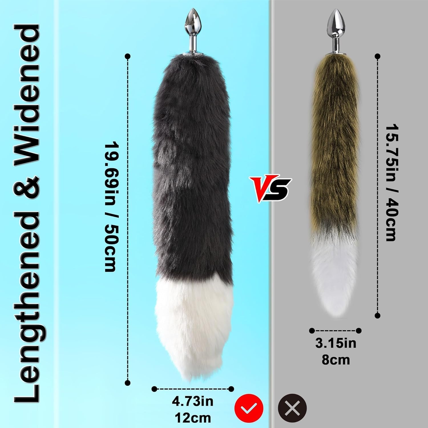 FoxyLuxe Fox Tail Butt Plug with Detachable Tail