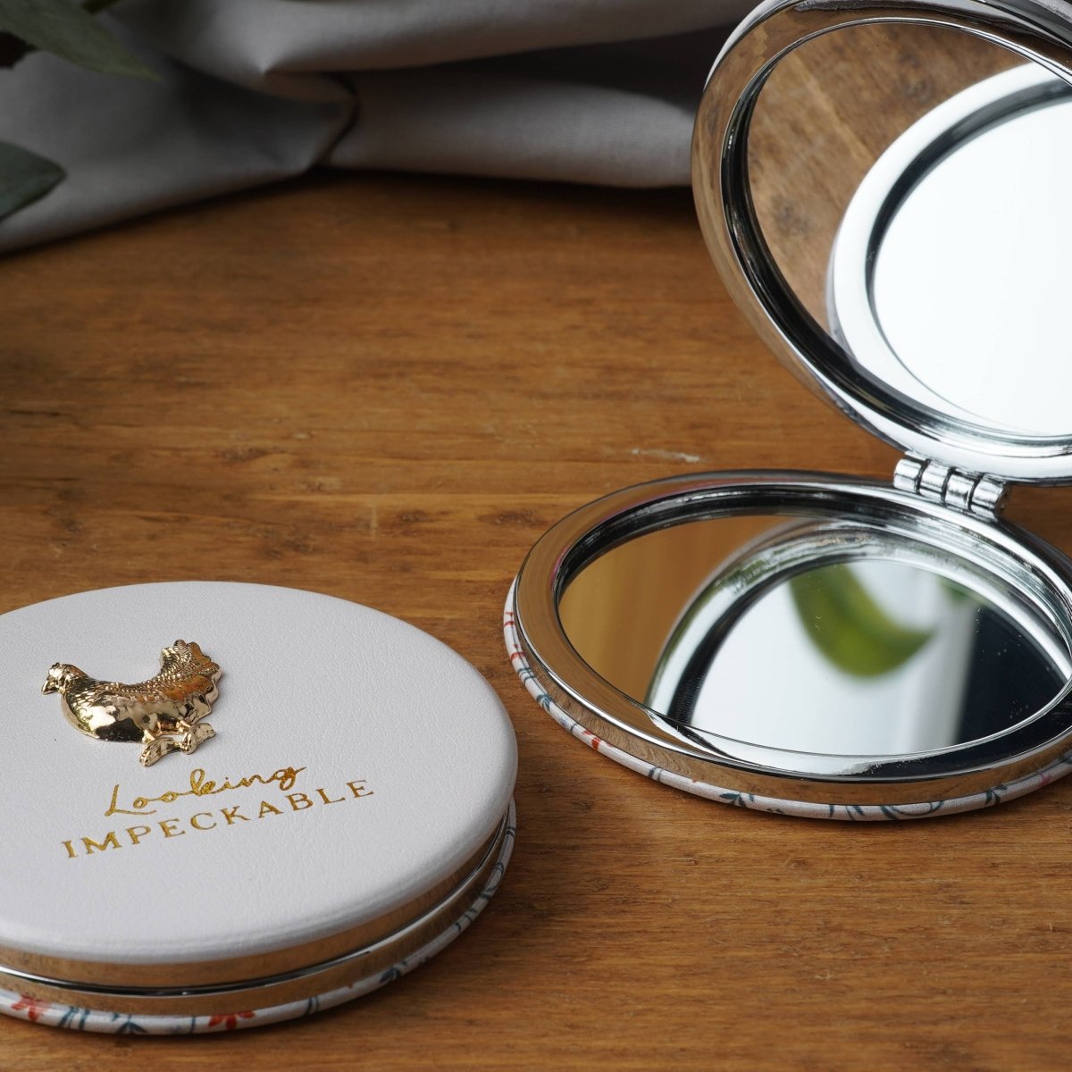 Bramble Farm Chicken Compact Mirror