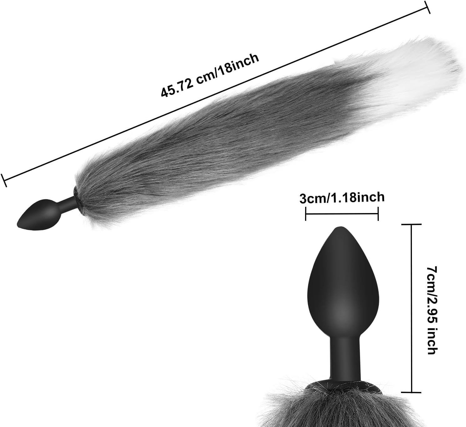 WildWhisper Silicone Fox Tail Butt Plug Beginner