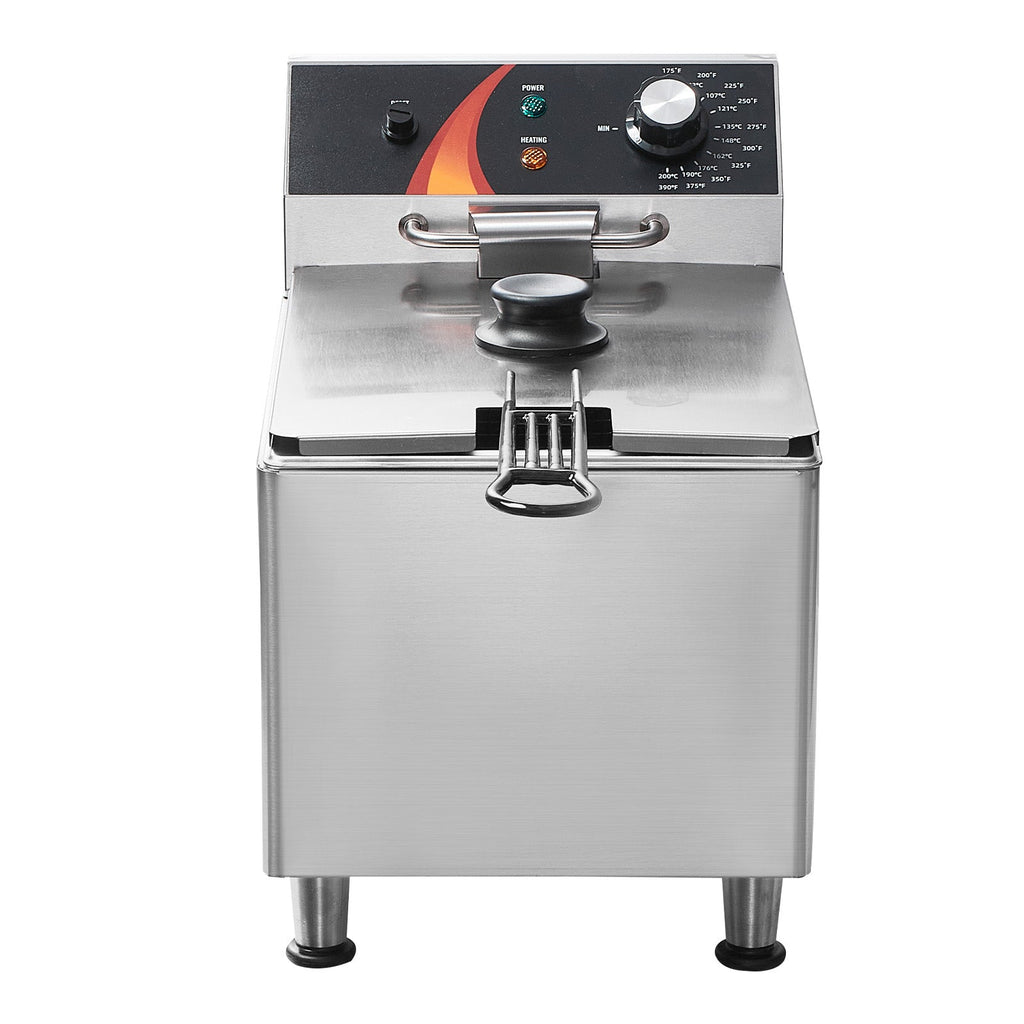 Commercial Electric Deep Fryer – 1750W, 9.5Qt Oil Tank, 12Qt Capacity
