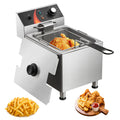 Commercial Electric Deep Fryer – 1750W, 9.5Qt Oil Tank, 12Qt Capacity